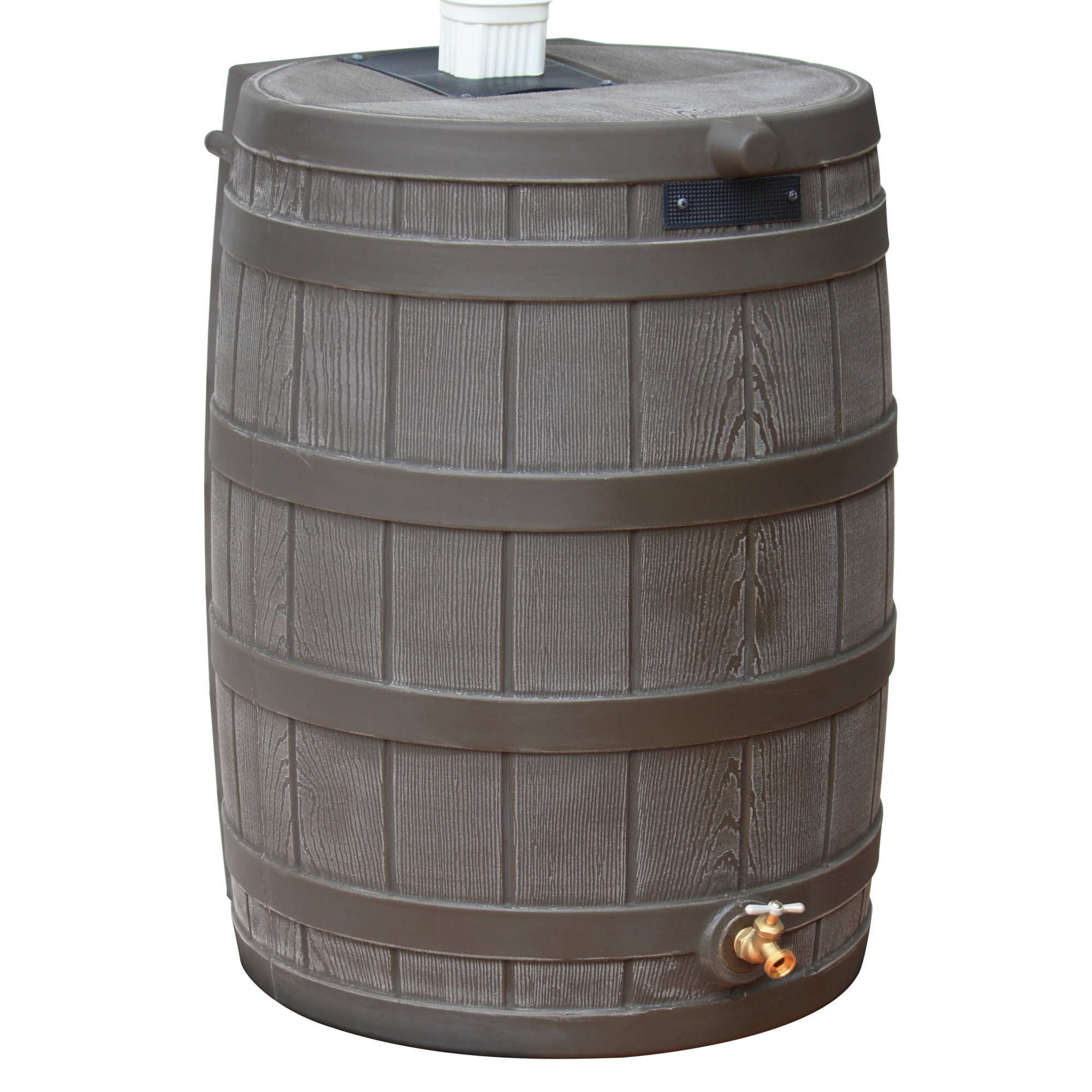 Good Ideas Rain Wizard Rain Barrel — 40 Gallon, Oak, Plastic Screen Mesh, Model# RW40-OAK